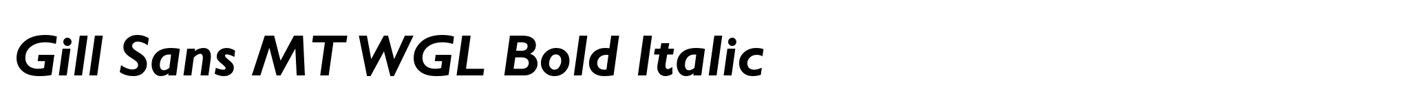 Gill Sans MT WGL Bold Italic image